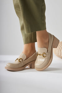 Berita Damen Chunky Heel Schuh in Beige