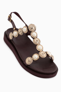Bertha Burgundy Buckled Women’s Sandal