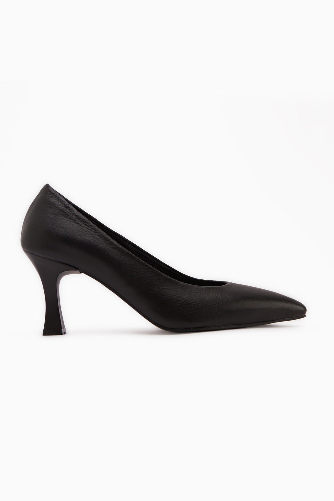 Clarry Echtes Leder Schwarze Absatzschuhe