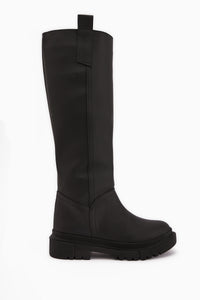 Dayna Schwarze Dicke Sohle Stiefel