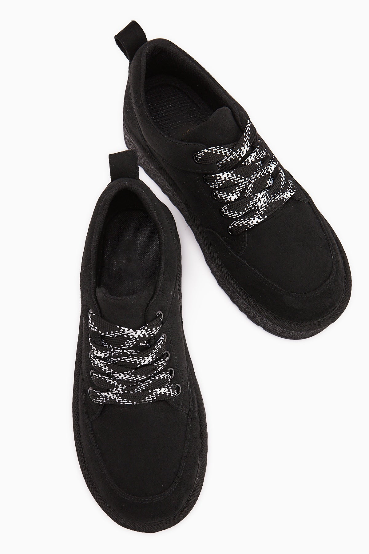 Edle Black Suede Lace-up Women's Boot