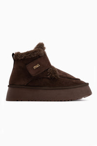 Celia Braun Wildleder Pelz Dicke Sohle Damen Stiefel