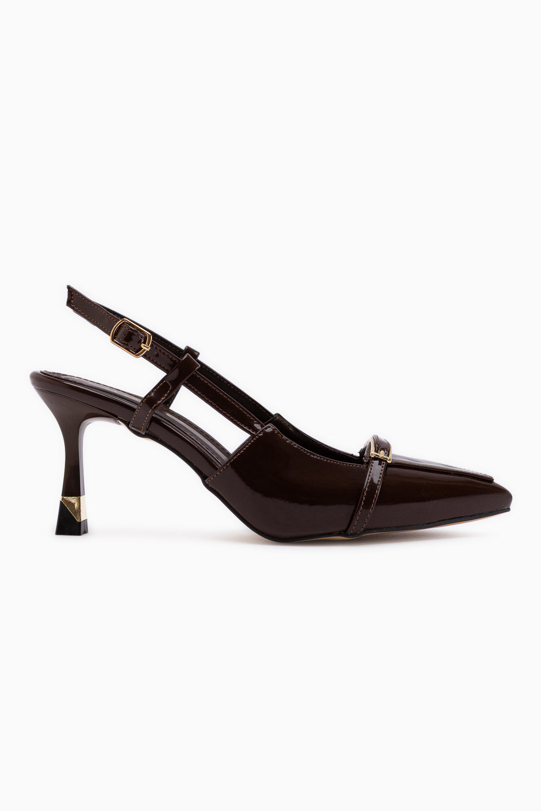 Renita Braun Schnalle Damen Absatzschuhe