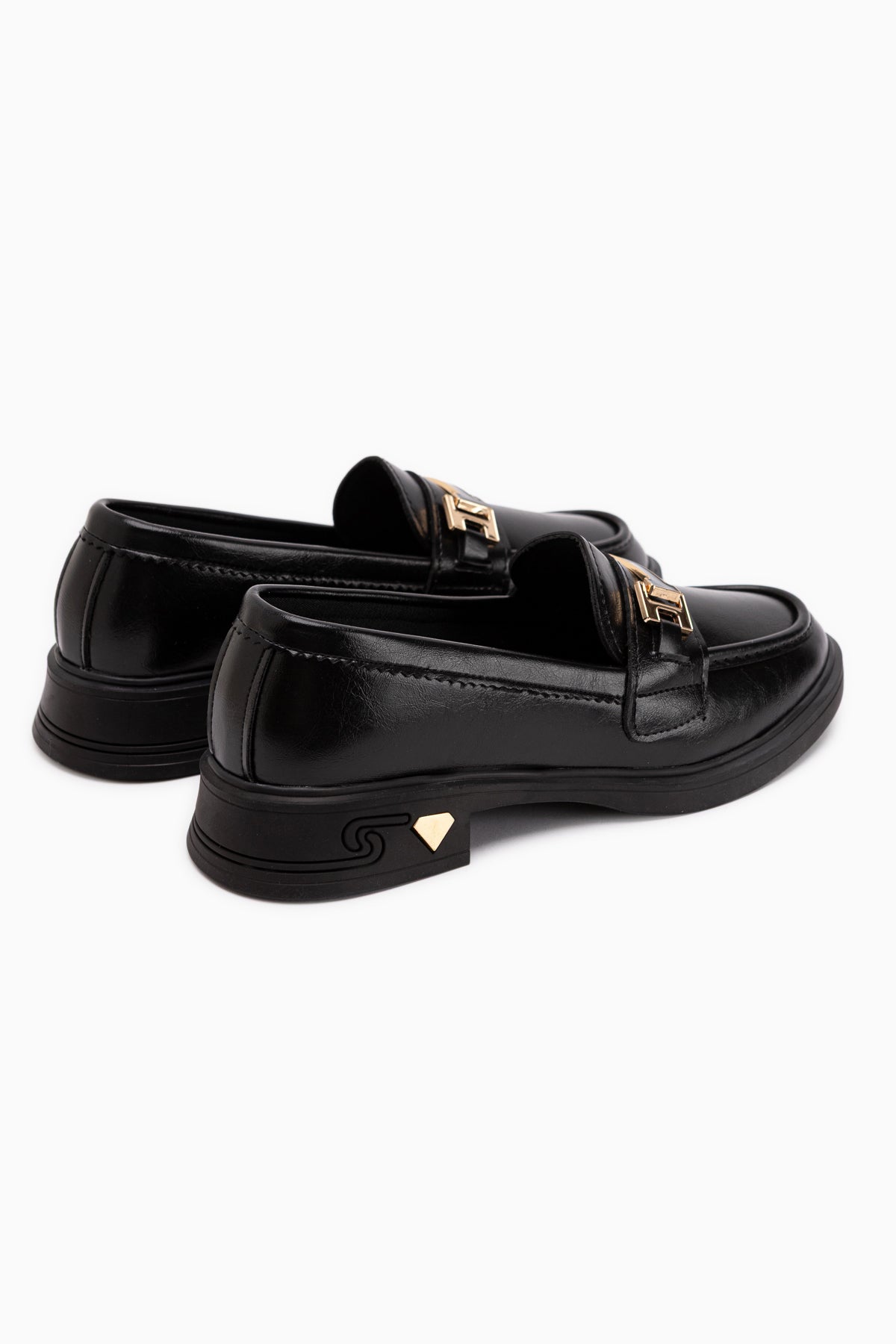 Drina Schwarze Schnalle Damen Loafer Alltagsschuhe