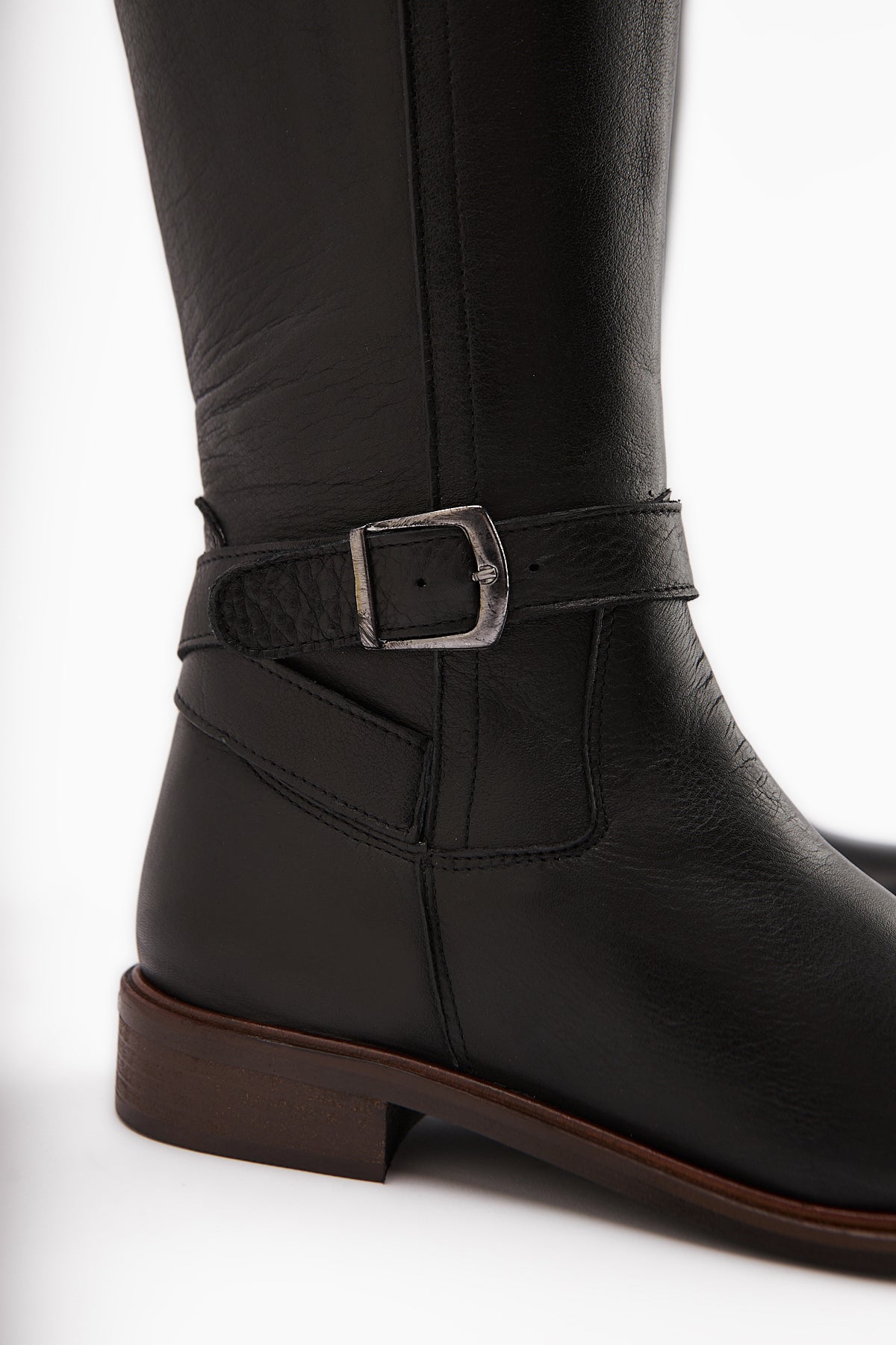 Marla Genuine Leather Black Women's Boot