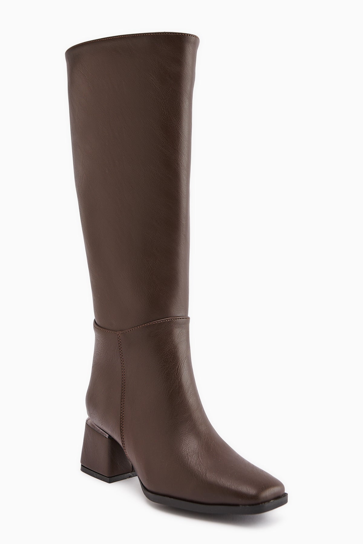 Miami Brown Square-Toed Boots