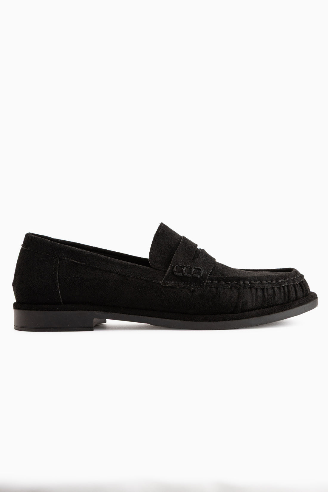 Carmel Schwarze Wildleder Penny Loafer Damen Schuhe
