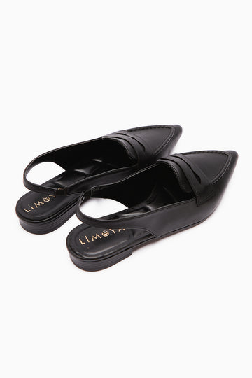 Busra Black Pointed Toe Women's Sandals