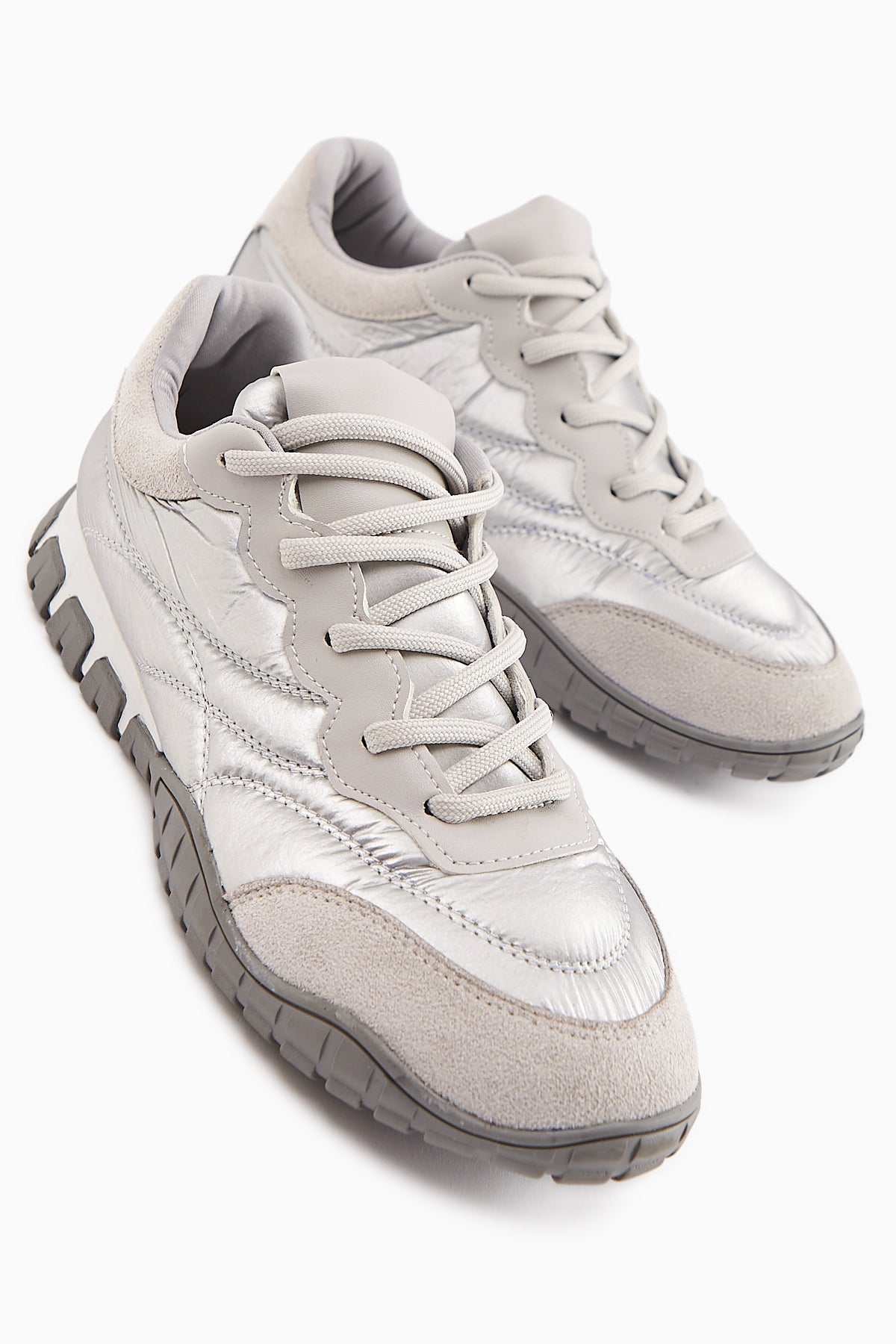 Leen Women's Grey Parachute Fabric Sneakers