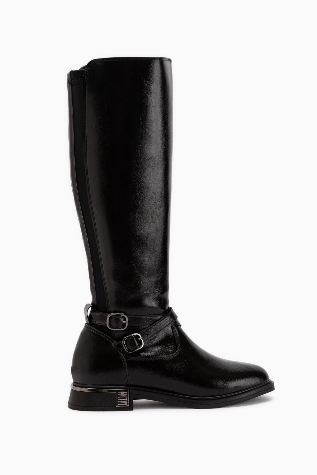 Janell Schwarze Gürtel Detail Damen Stiefel