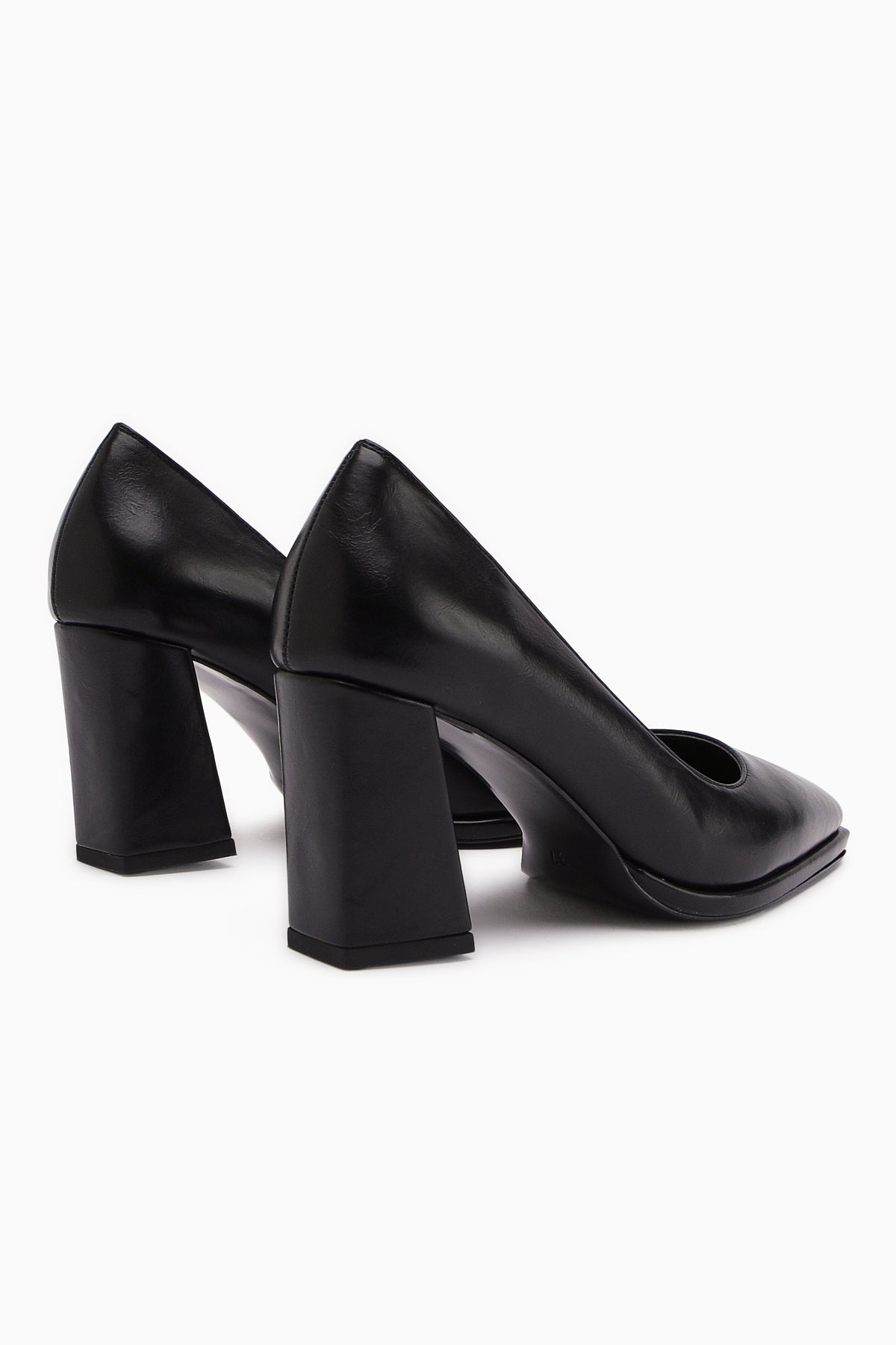 Doriana Women's Black Square Toe High Heels