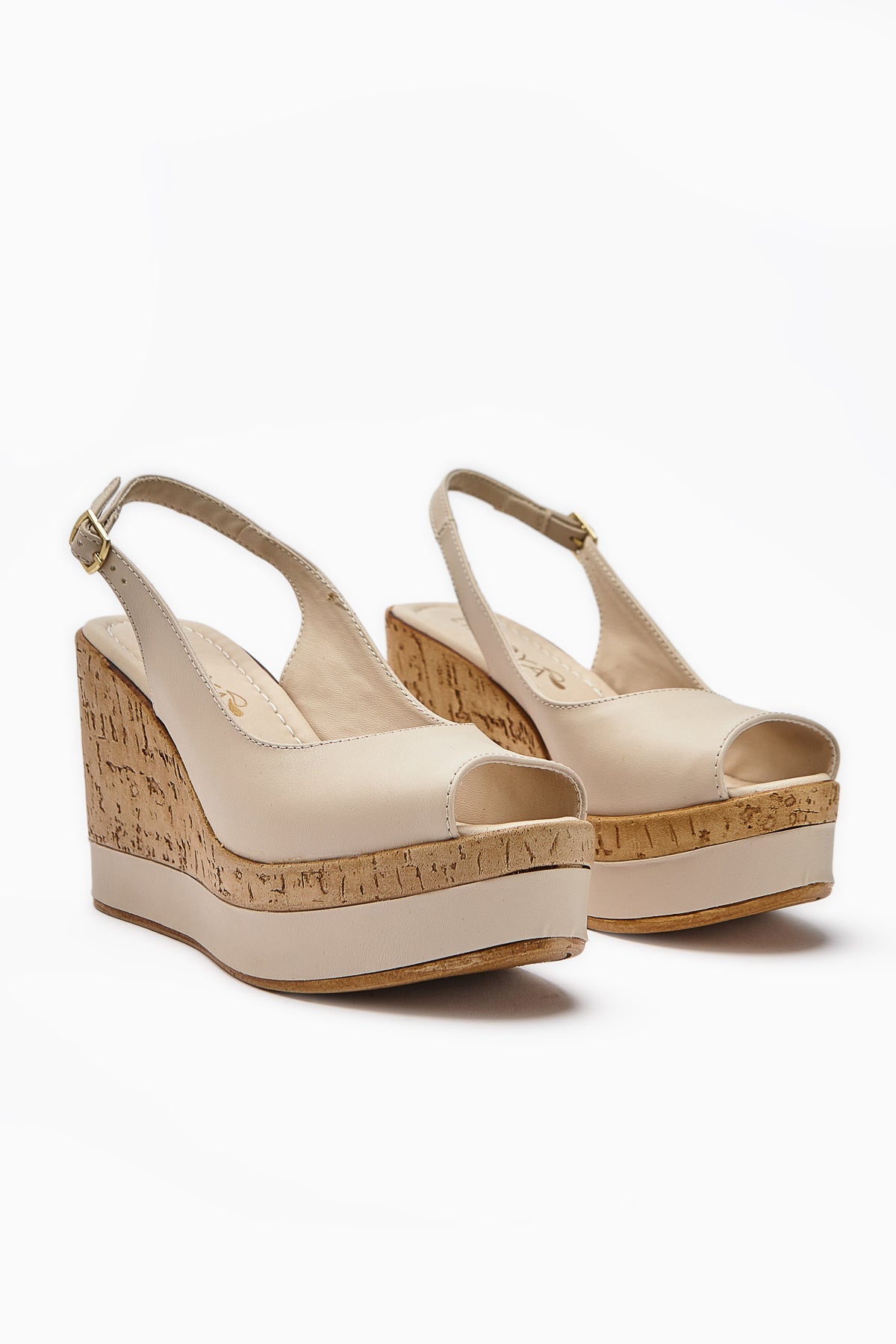 Jenny Damen Beige Plateau Absätze