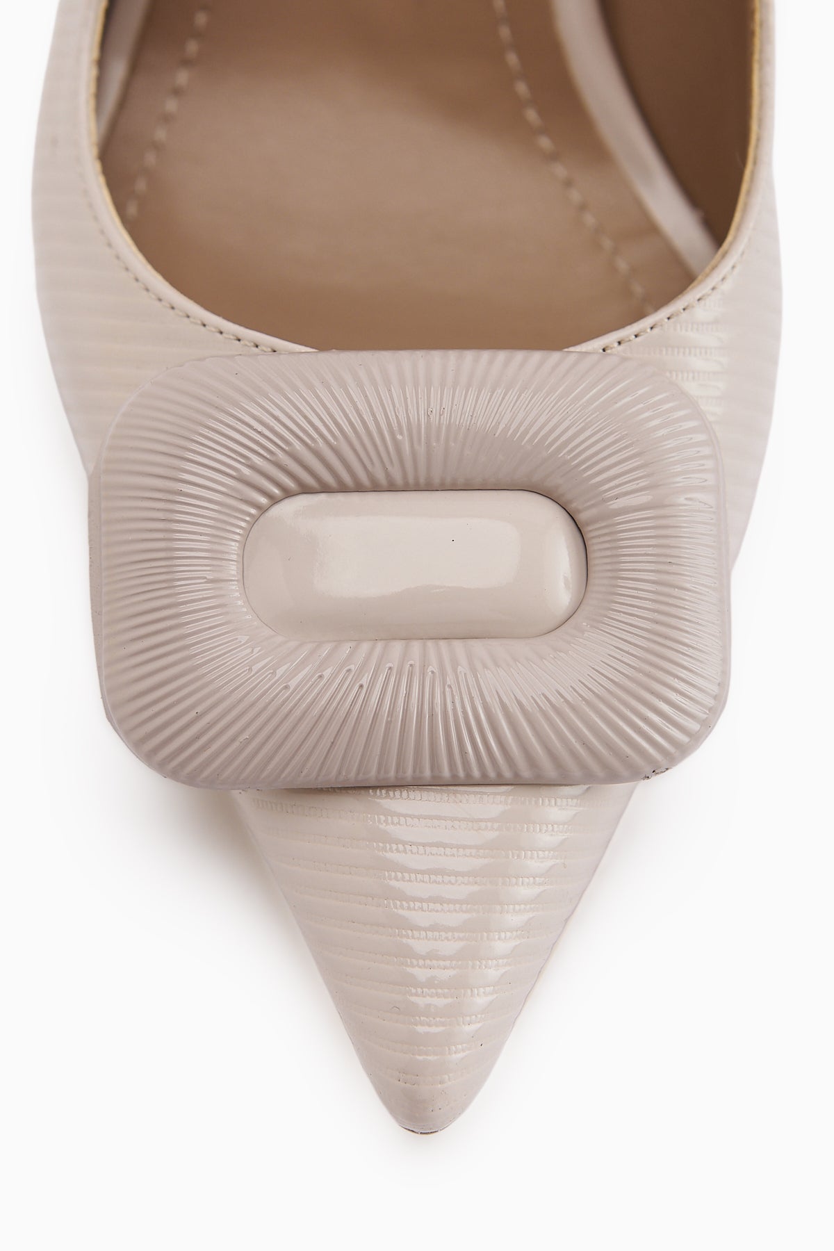 Hiam Beige Buckled Women's High Heel Shoes