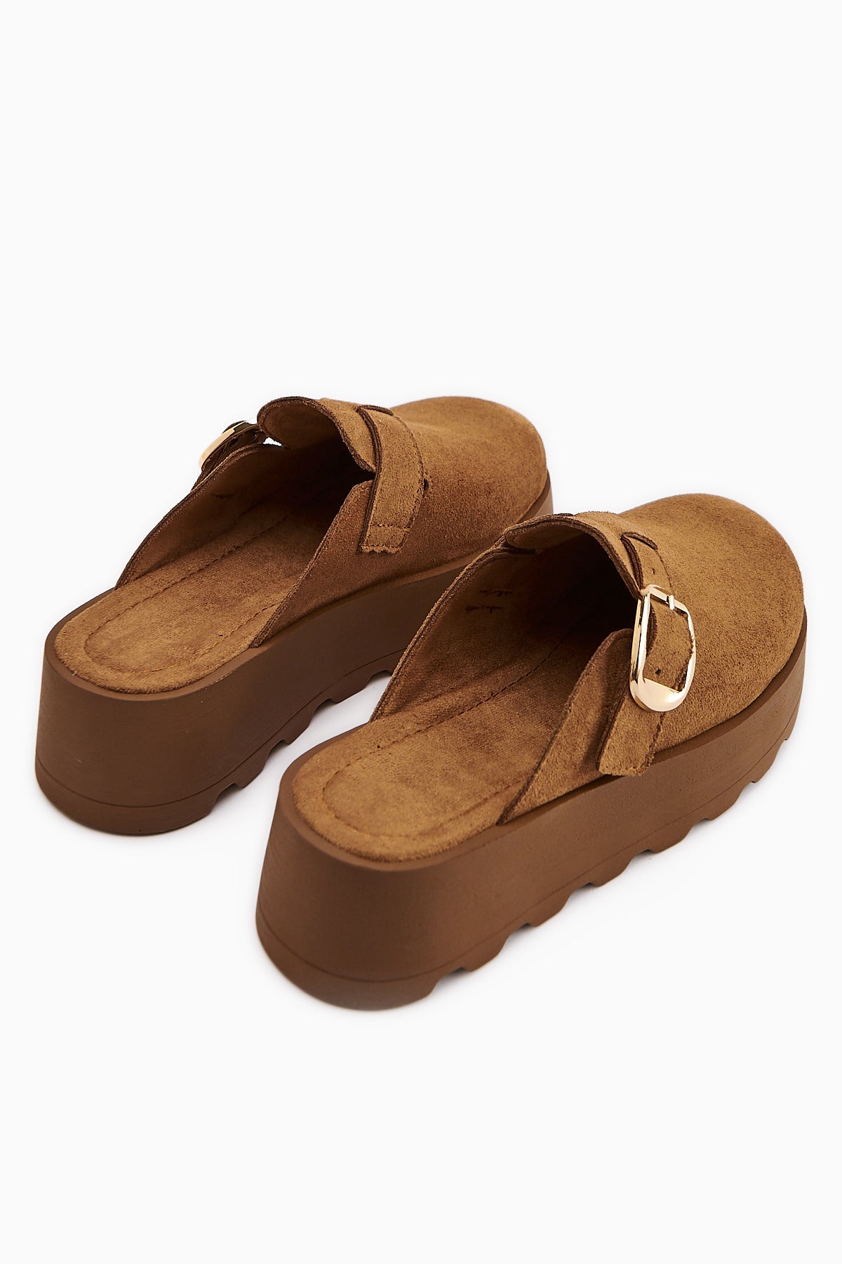 Clara Taba Suede Buckle Detailed Women's Slipper