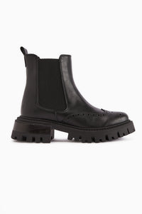 Leyah Schwarz Laser-Cut Detail Damen Stiefel
