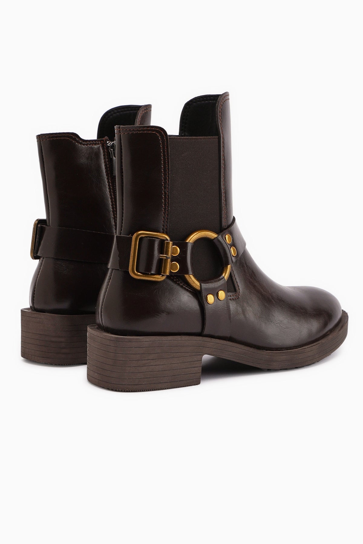 Janis – Brown Buckle-Detail Boot (Women)