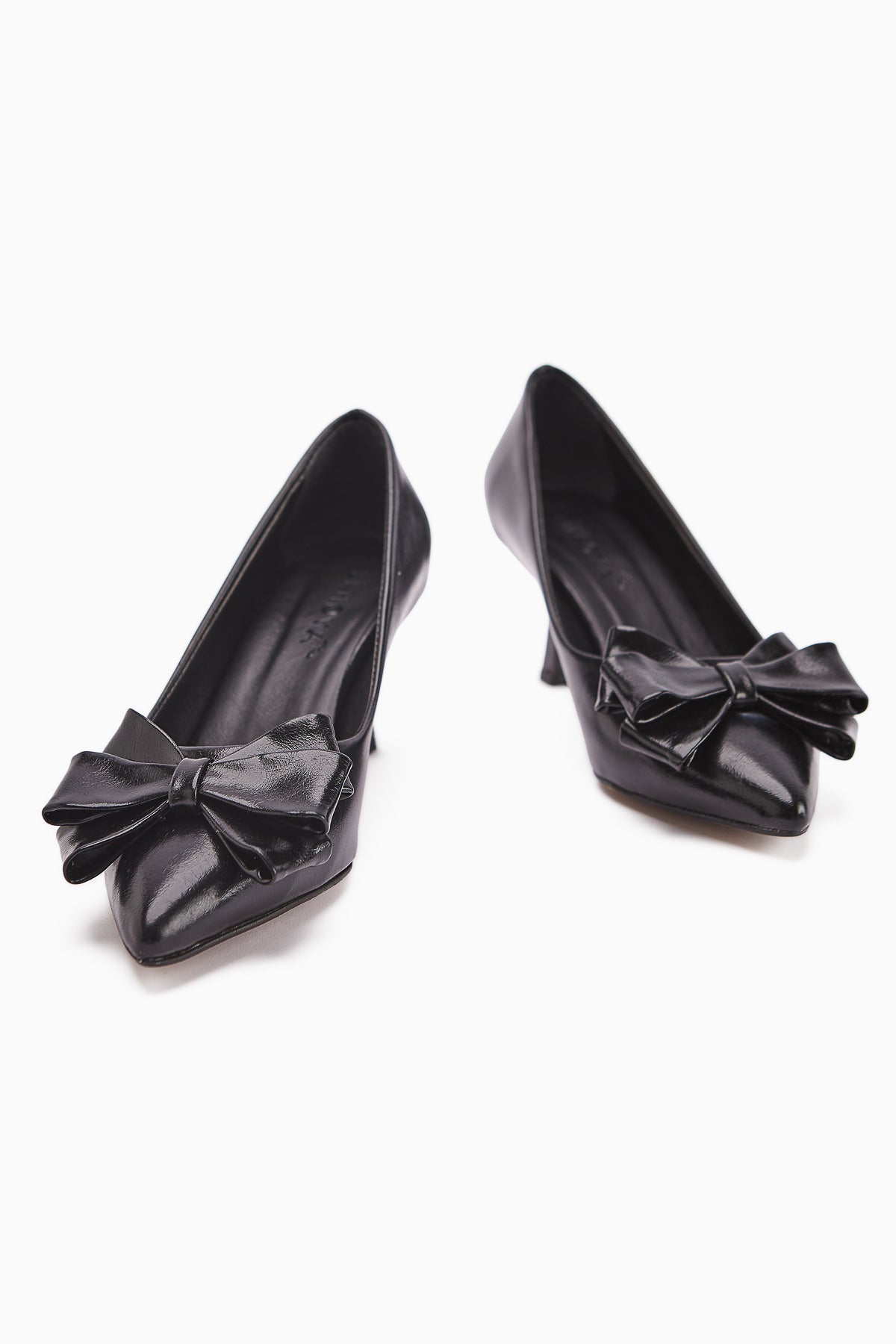 Denita Black Bow Detail Women's High Heels