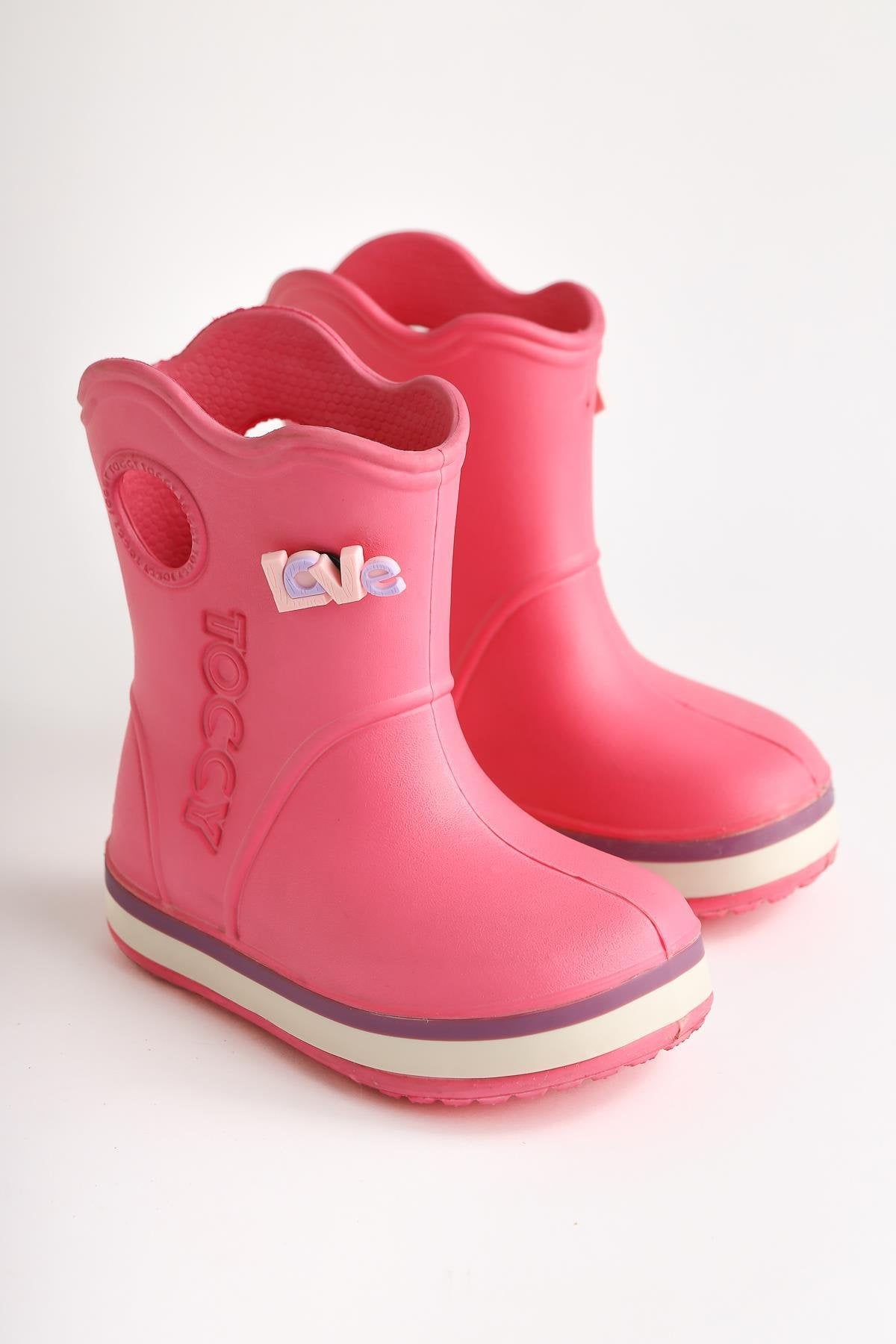 Christa Pink Pin Detail Wasserdichter Kinderstiefel