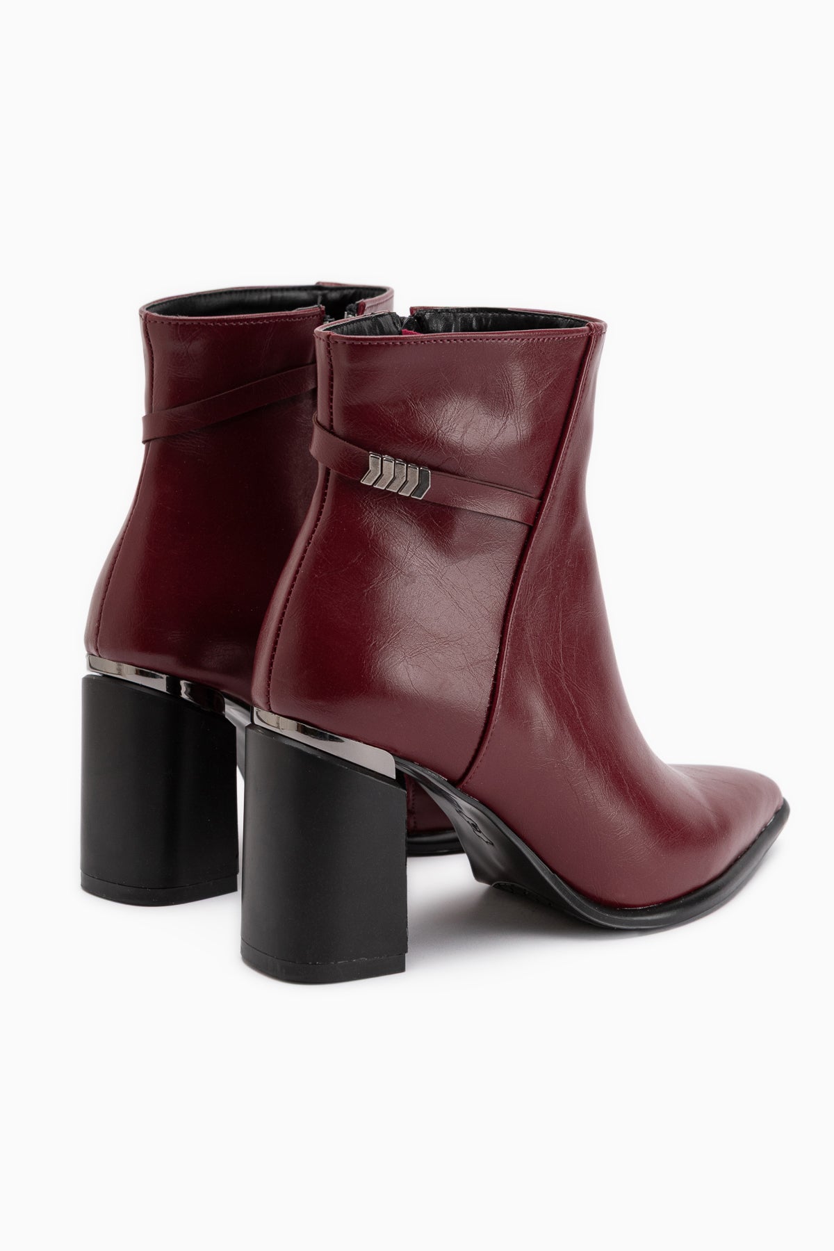 Lamia Bordeaux Schnallen Detail Damen Stiefel
