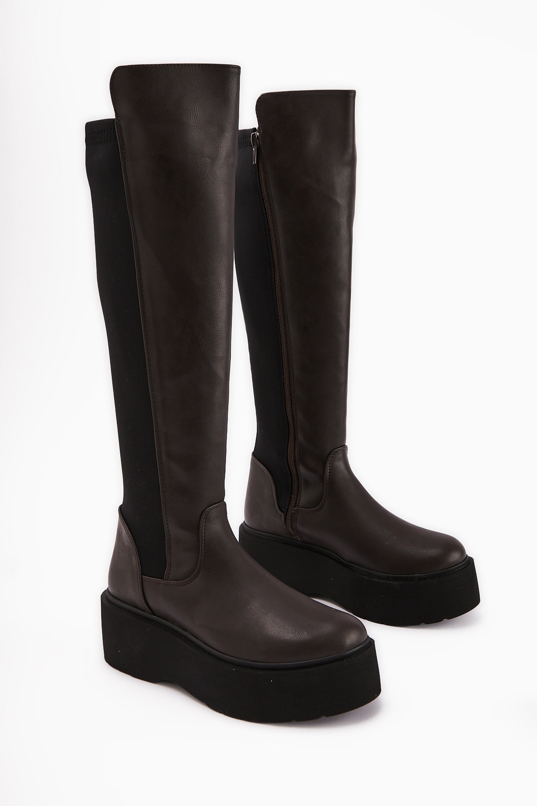 Ceres Braune Plattform Stiefel