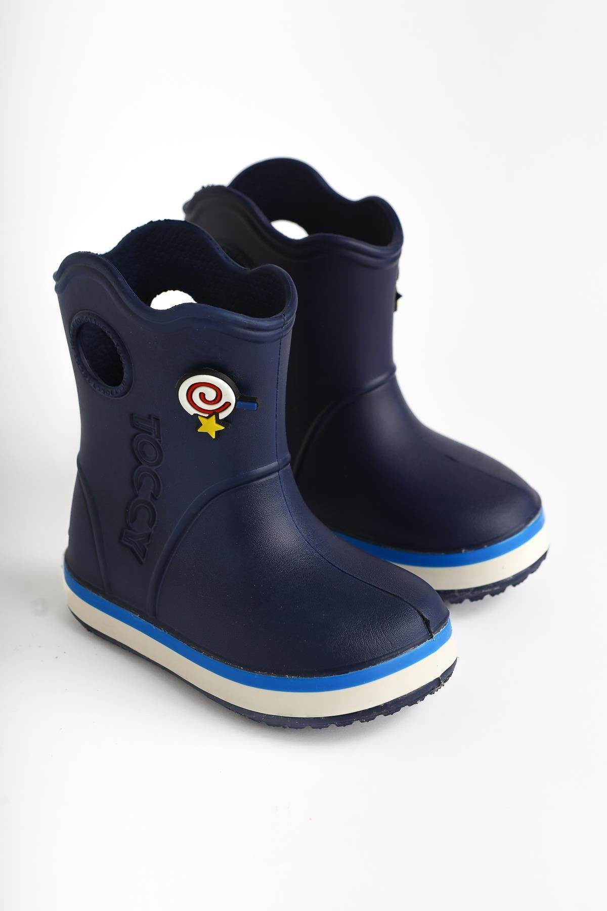 Christa Marineblau Wasserdichter Kinderstiefel mit Pin-Detail