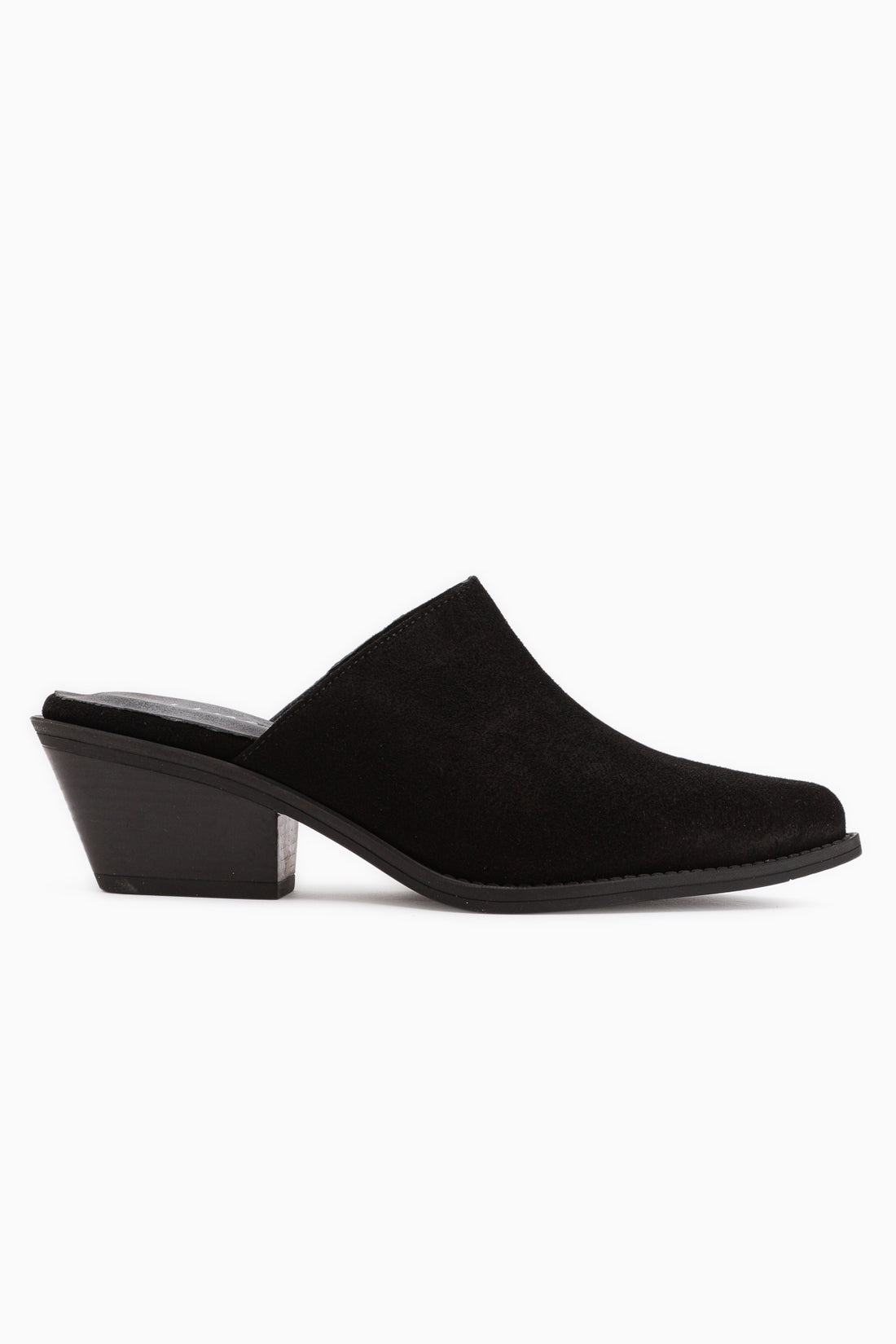 Teresa Echtes Leder Schwarze Absatz Damen Pantoletten
