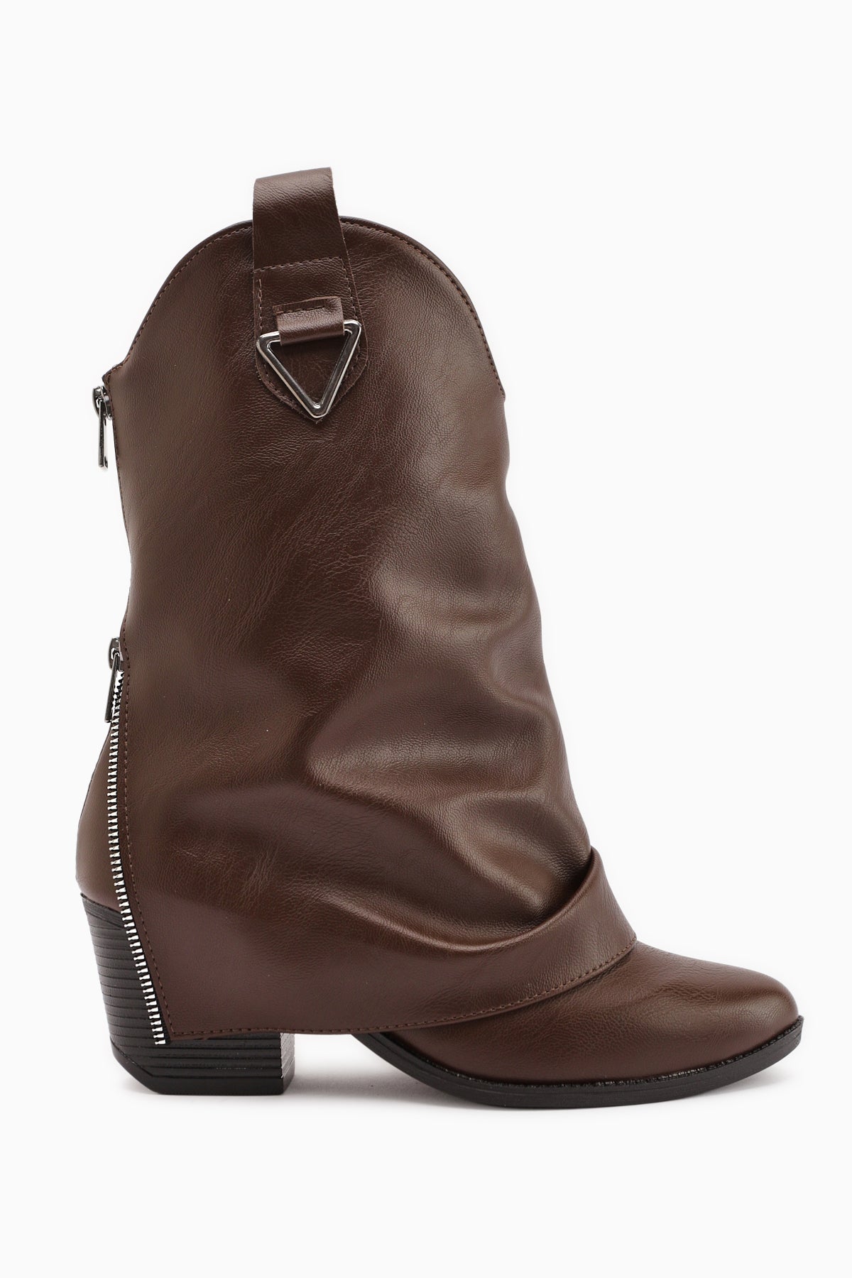 Peggy Women's Coffee Western Heeled Boot