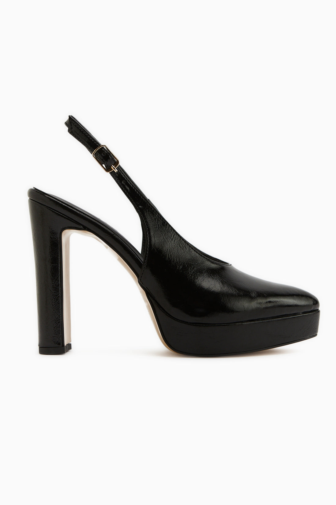 Ramia Schwarze Spitzzehen-Plateau-Absatz Damen Schuhe
