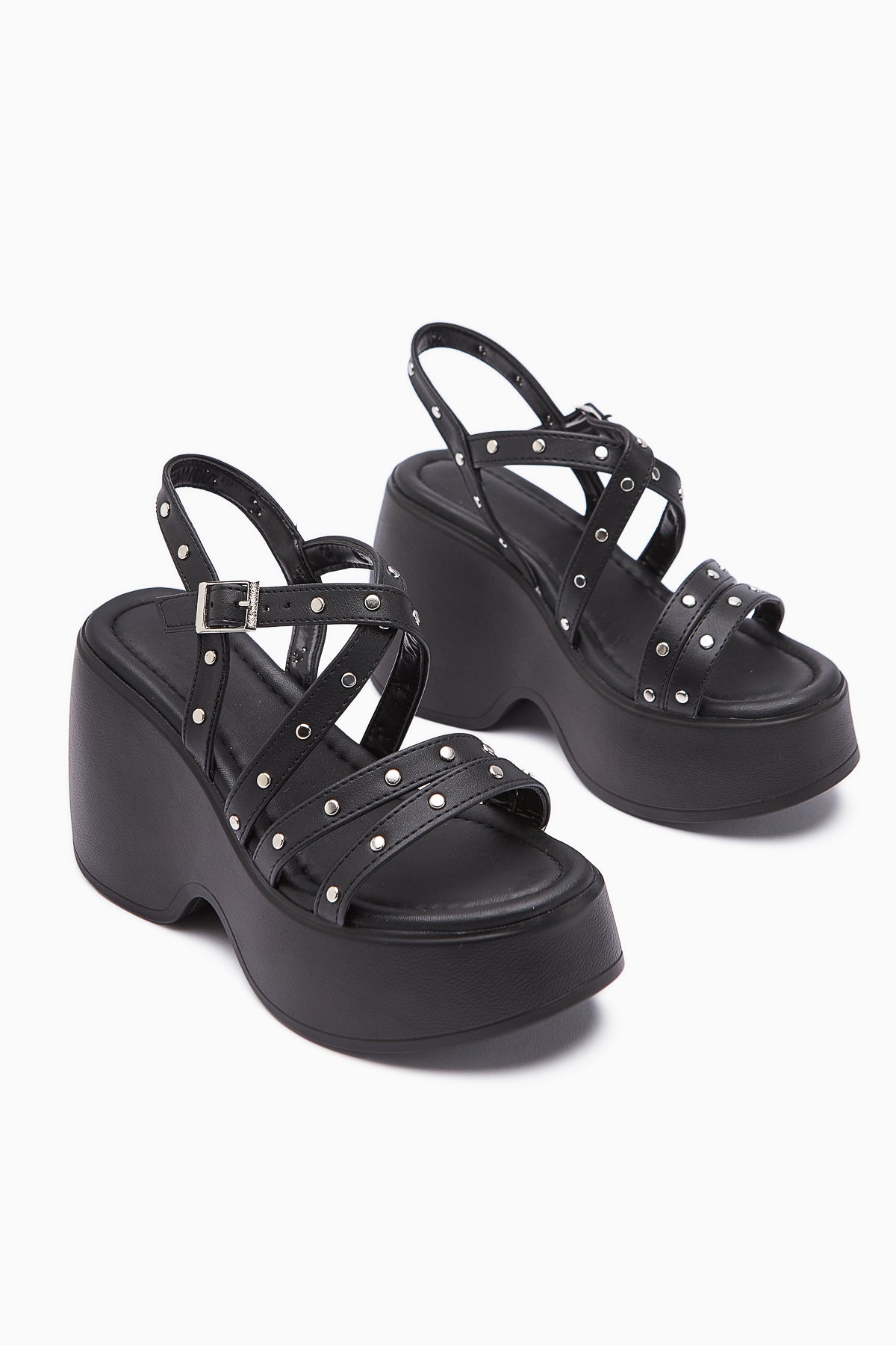 Ying Black Troc Wedge Heel Women's Sandals
