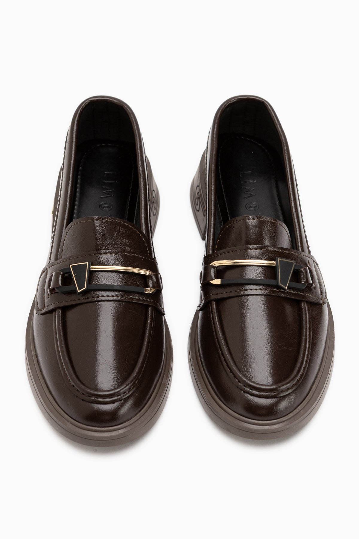 Emilia Braun Schnalle Damen Loafer Alltagsschuhe