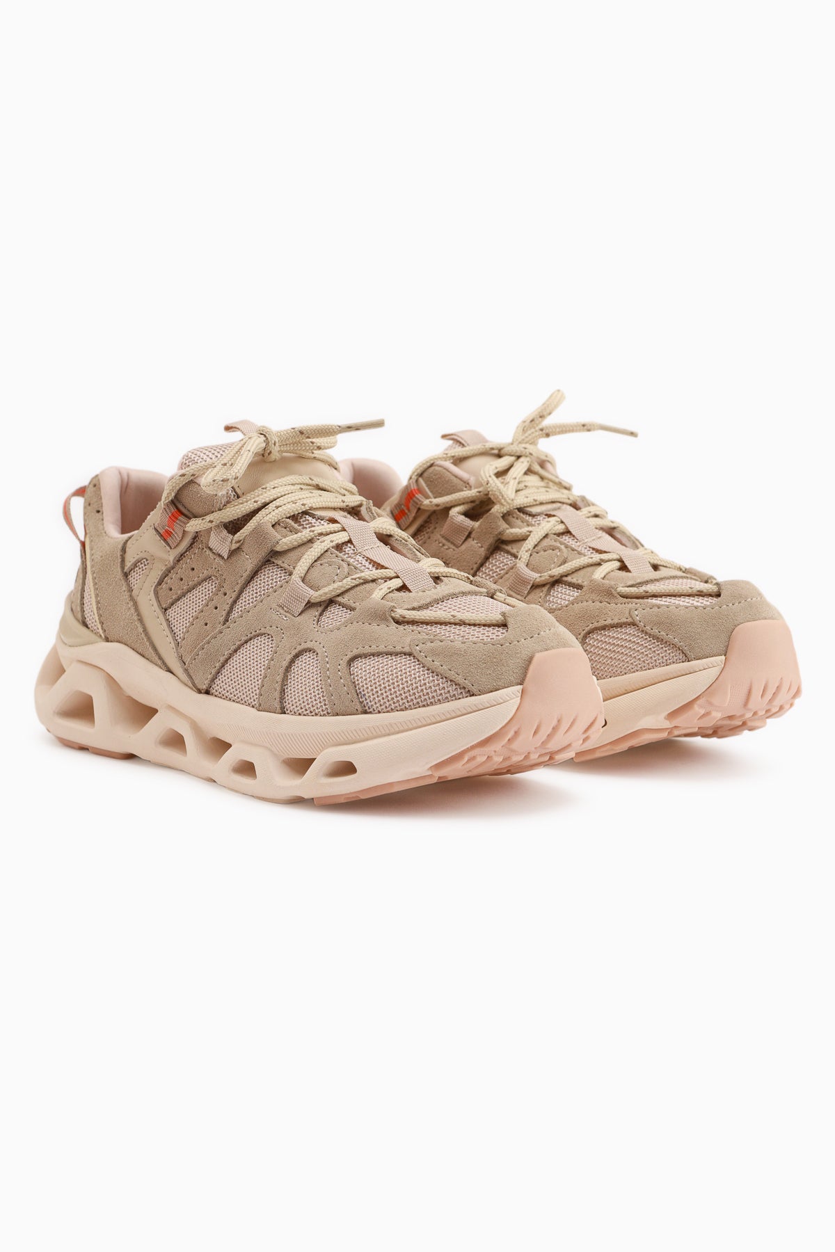 Raisa Genuine Leather Beige Suede Detailed Thick Sole Women’s Sneakers