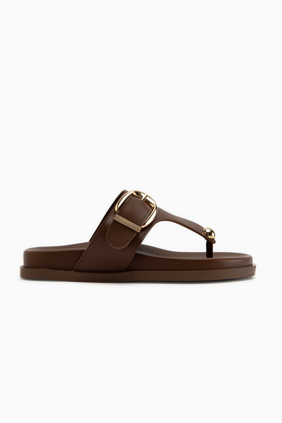 Lumi Braun Schnalle Detail Damen Flip-Flop