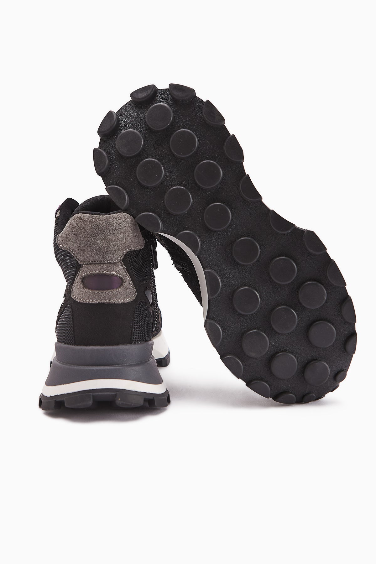 Emma Black Suede Detailed Lace-up Women's Sport Boot