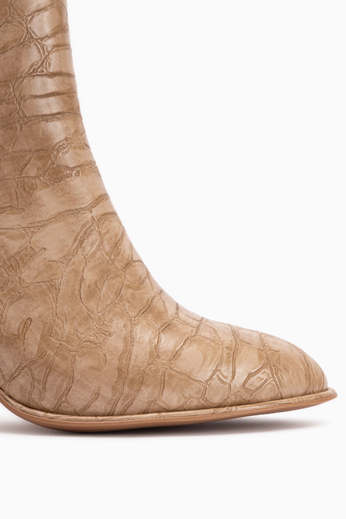 Marion Nud Krokodil Muster Damen Absatzstiefel