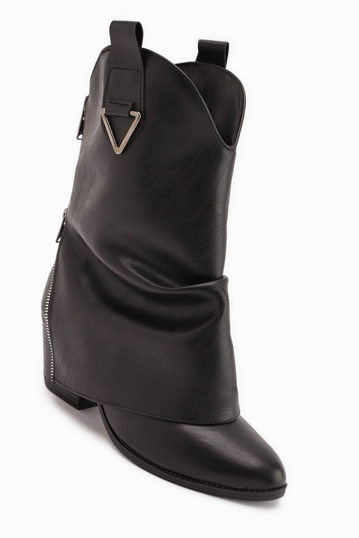 Peggy Black Women's Heeled Western Boot