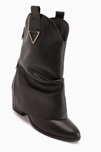 Peggy Black Women's Heeled Western Boot