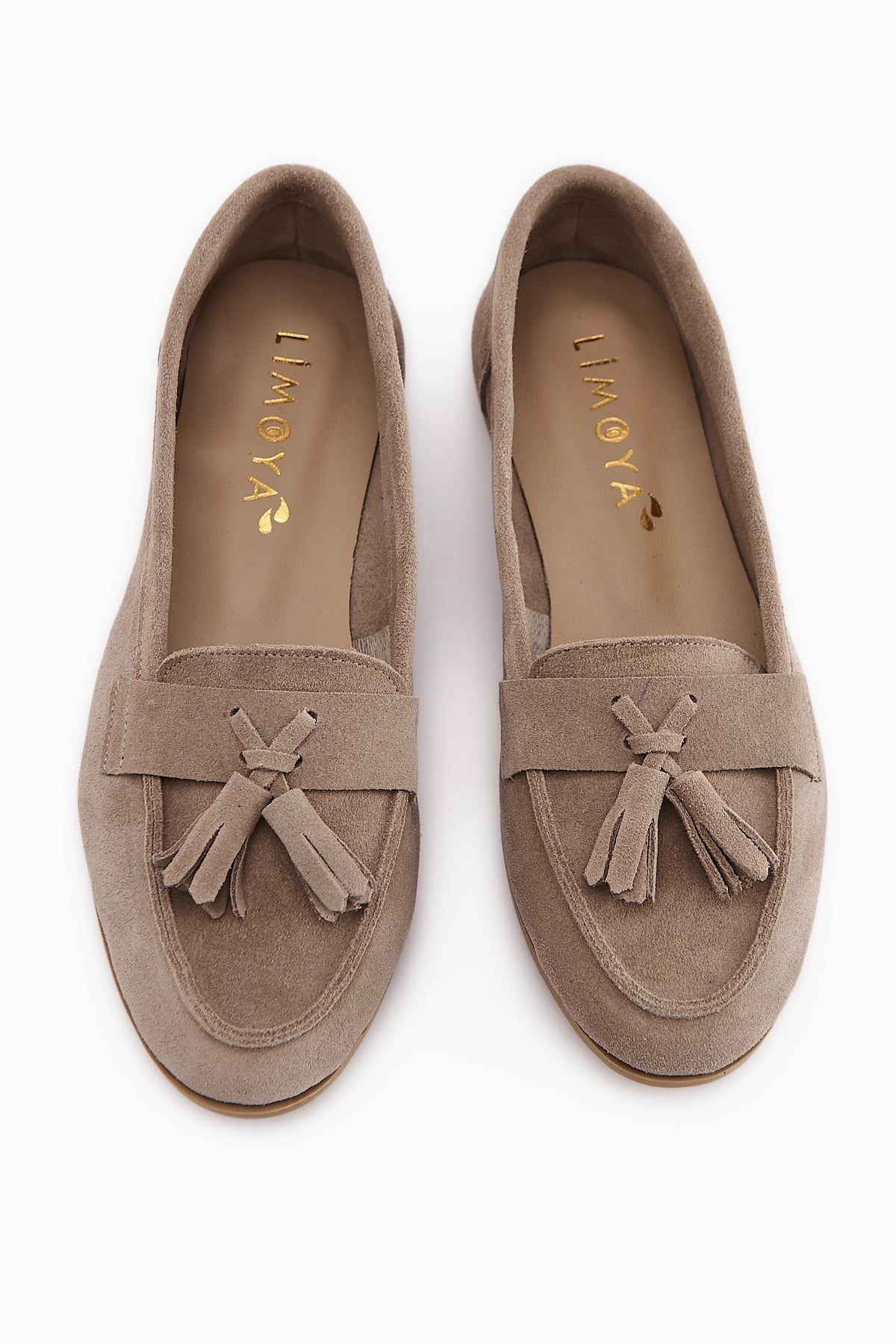 Doris Genuine Leather Beige Suede Tasseled Women's Loafer