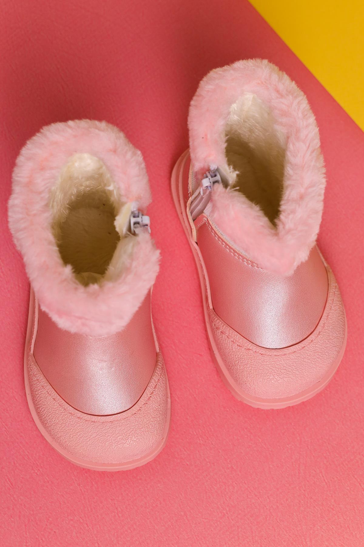 Elea Powder Cartoon Character Printed Furry Baby Boots