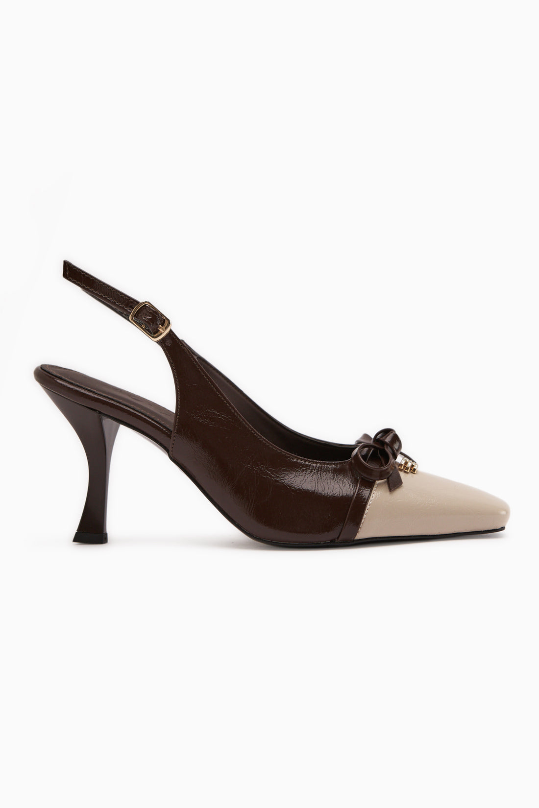 Emila Braun Schleife Damen Absatzschuhe