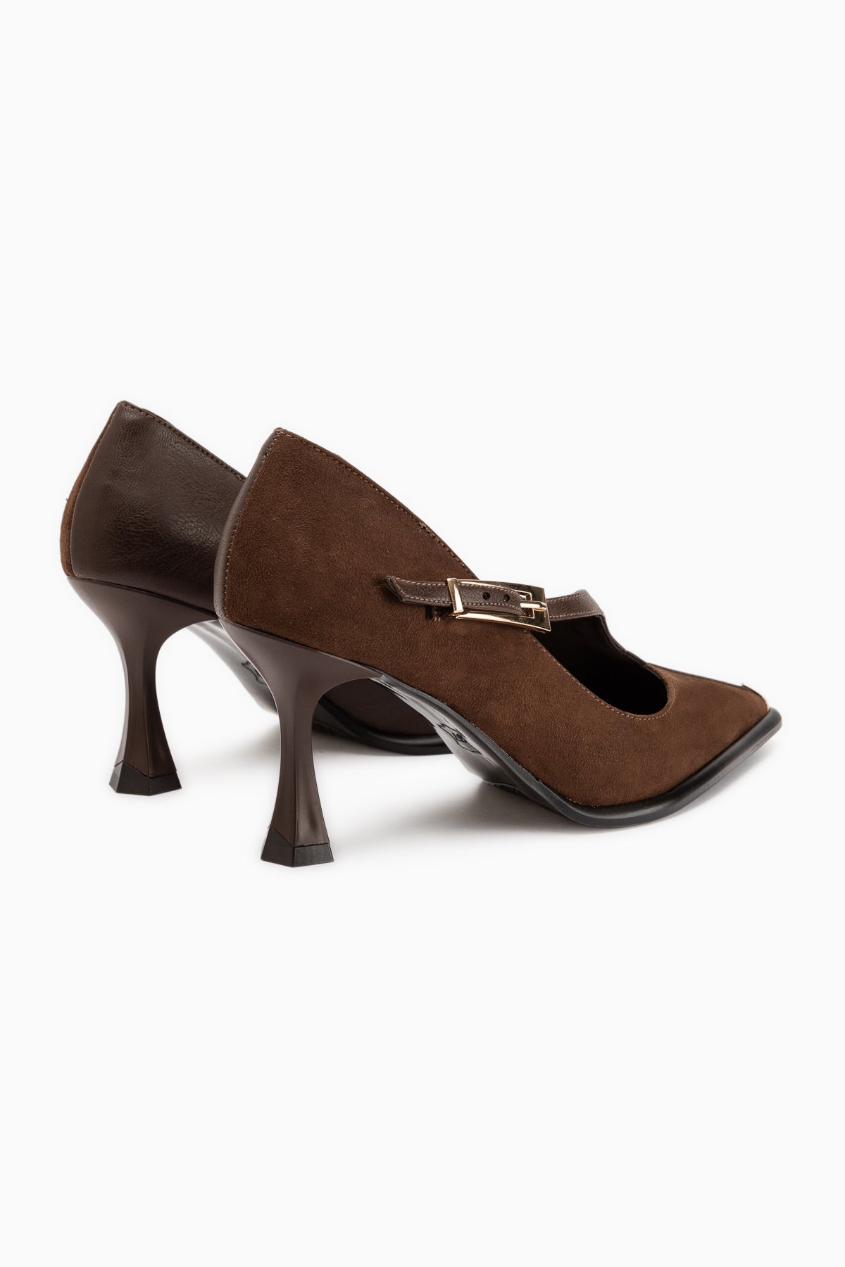 Cruse Braun Gürtelschnalle Damen Absatzschuhe