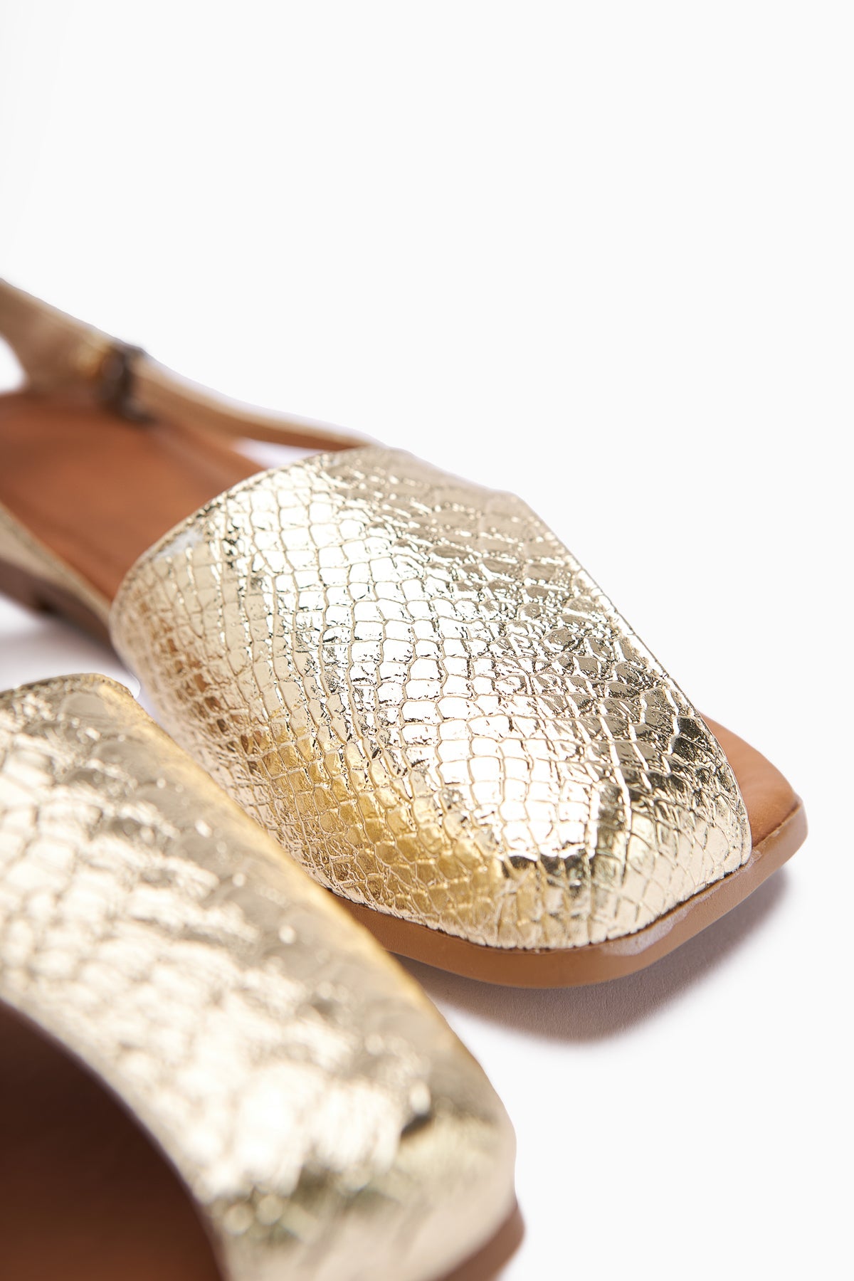 Agnez Goldgürtel-Detail Damensandalen