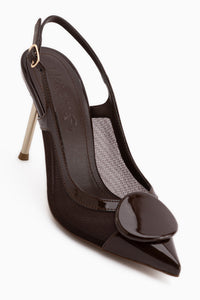 Polina Brown Buckle Detailed Women’s Heeled Shoes