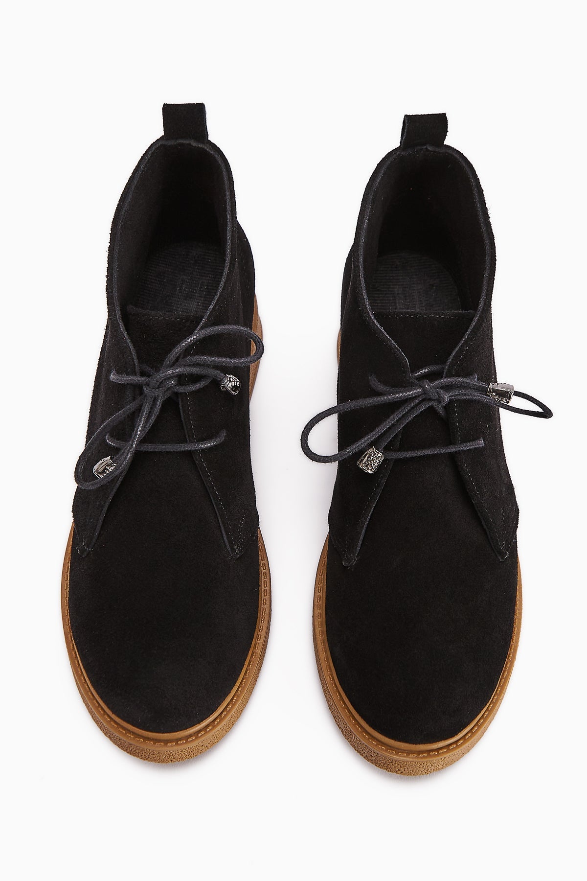 Henna Genuine Leather Black Suede Lace-Up Women's Boot