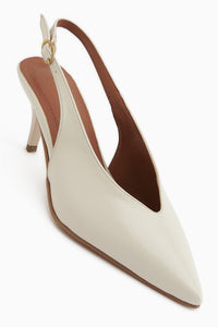 Mija Beige Gürtels Damen Absatzschuhe