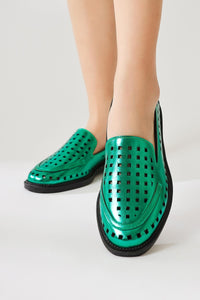Sanah Mint Laser Cut Perforated Casual Shoes