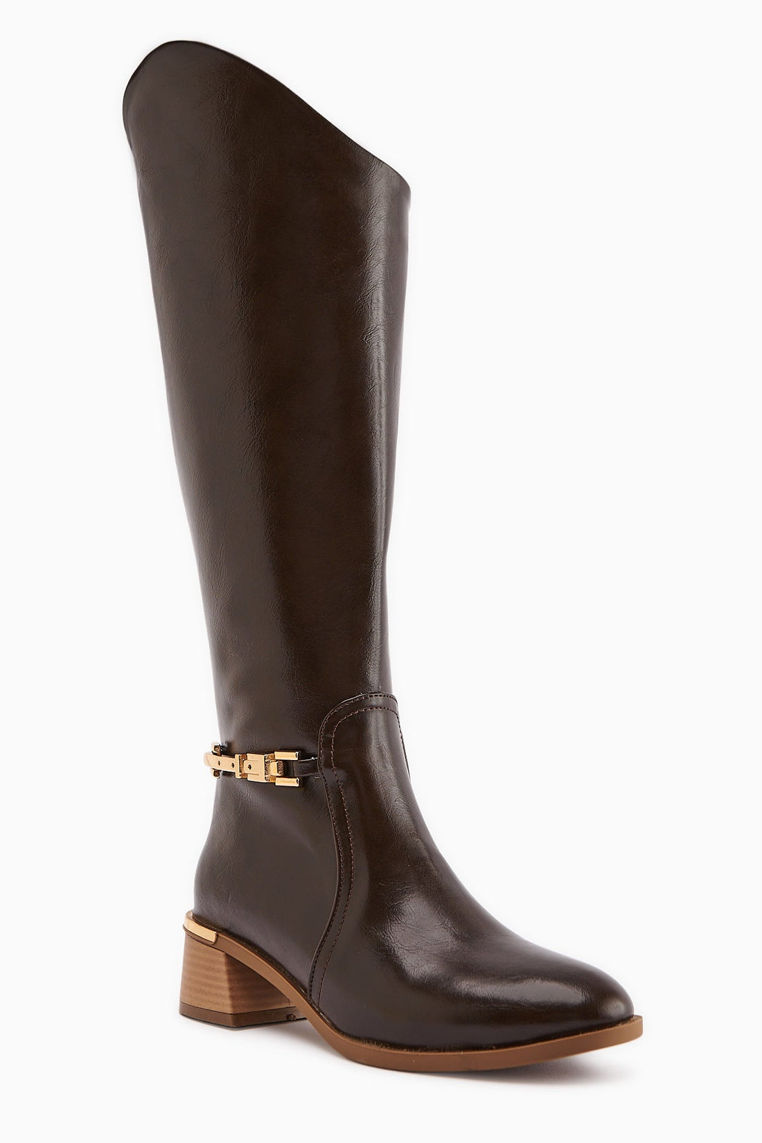 Kamilla Coffee Buckle Detailed Women's Boot