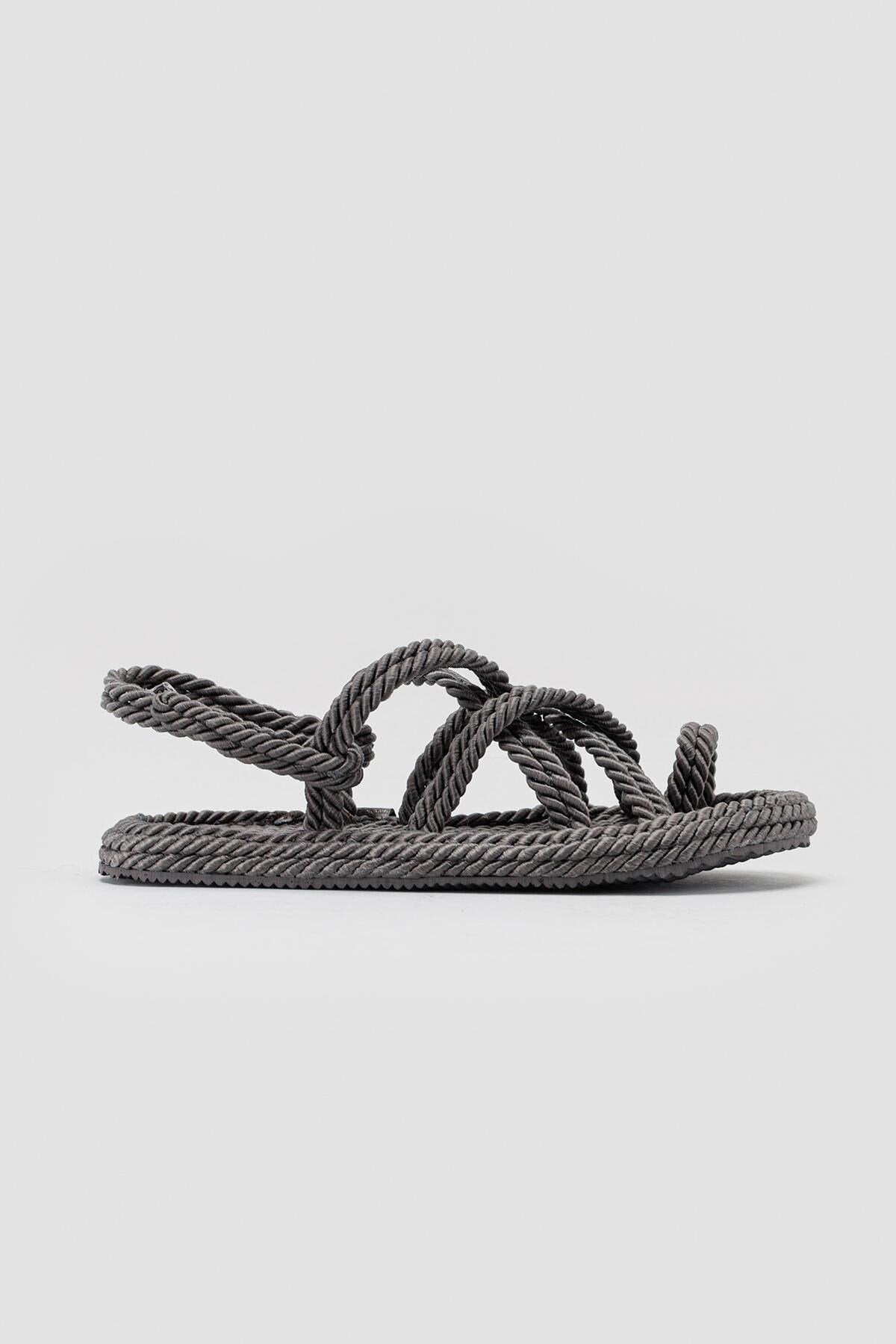Marlene Smoke Cross Rope Sandals
