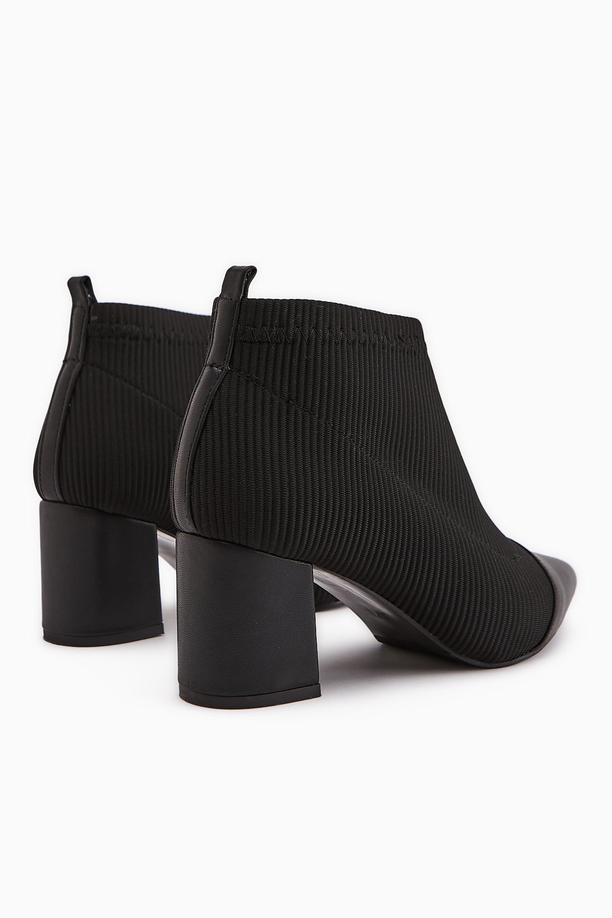 Daly Black Stretch Heeled Boot for Women