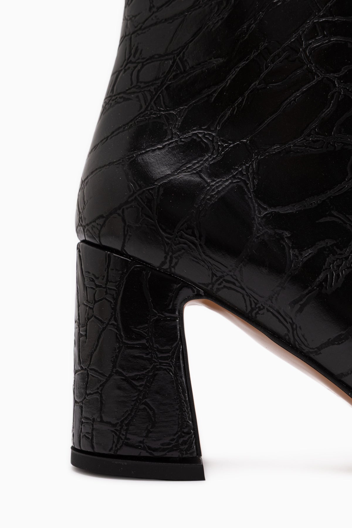 Marion Schwarze Krokodil Muster Damen Stiefel