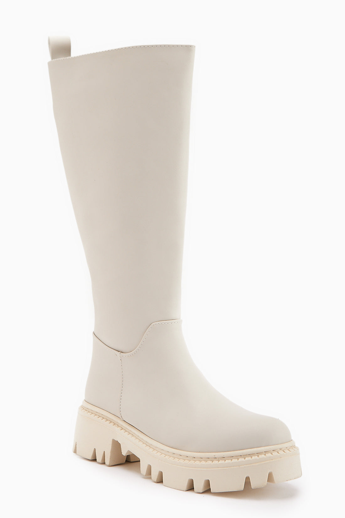 Escada Beige Dicke Sohle Reißverschluss Damen Stiefel